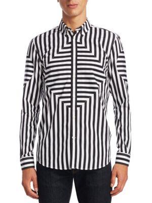 Givenchy Multi Directional Stripe Button-down Shirt