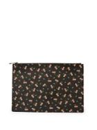 Givenchy Hibiscus Medium Coated Canvas Pouch