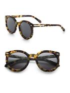 Karen Walker Super Duper Strength Round Sunglasses/tortoise