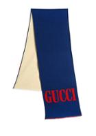 Gucci Wool & Silk Gucci Logo Scarf