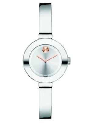 Movado Bold Stainless Steel Bangle Bracelet Watch/25mm