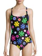 Moschino Fantasy Floral Printed One-piece Swimsuit