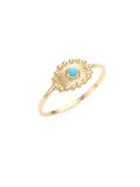 Anzie Dew Drop Turquoise Evil Eye & 14k Yellow Gold Ring