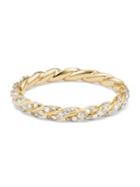 David Yurman 18k Gold & Diamond Petite Paveflex Ring