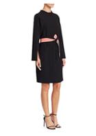 Emporio Armani Contrast High Neck Belted Dress