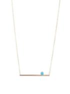 Zoe Chicco Turquoise & 14k Yellow Gold Bar Necklace