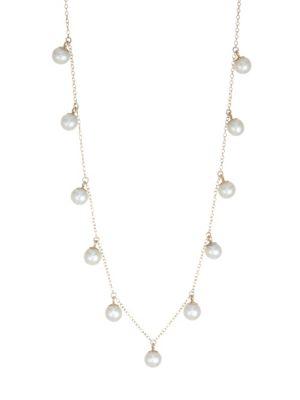 Zoe Chicco 4mm Pearl Pendant Choker Necklace