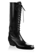 Calvin Klein 205w39nyc Lace-up Leather Tall Boots