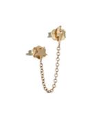 Zoe Chicco Itty Bitty Symbols Gold Linked Star & Lightning Bolt Stud Earrings