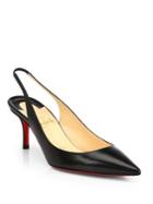 Christian Louboutin Apostrophy Leather Slingback Pumps