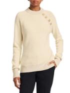 Balmain Buttoned Cashmere-blend Pullover Sweater