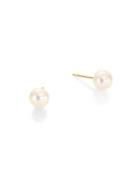 Mizuki 5mm White Pearl Stud Earrings