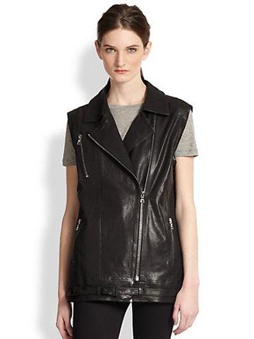J Brand Ready-to-wear Hubbard Leather Biker Vest