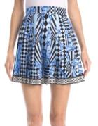 Versace Silk Twill-pleated Mini Skirt