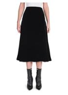 Fendi Velvet A-line Midi Skirt