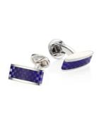 Saks Fifth Avenue Collection Mosaic Checker Rhodium-plated Cuff Links