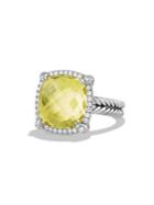 David Yurman Chatelaine Pave Bezel Ring With Lemon Citrine And Diamonds
