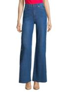 Ao.la Gorgeous High-rise Snap-on Seam Flare Jeans