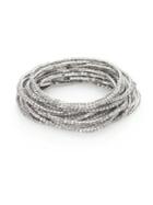 Abs By Allen Schwartz Jewelry Out Last Night Pave Crystal Stretch Bracelets/set Of 20