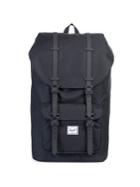 Herschel Supply Co. Little America Leather And Canvas Blend Backpack