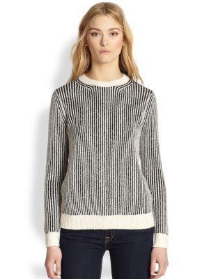 Theory Jaidyn Striped Ribbed Sweater