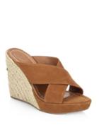 Tory Burch Bailey Leather Wedge Mules
