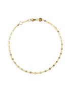 Jennifer Zeuner Jewelry Iva 18k Yellow Gold Vermeil & Sterling Silver Chain Anklet