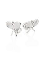 Saks Fifth Avenue Collection Rhodium-plated Tennis Cuff Links