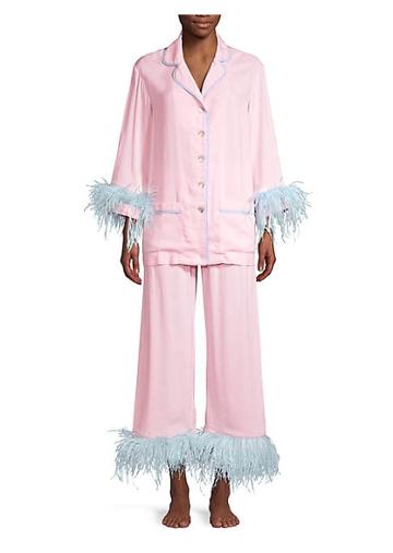 Sleeper Feather-trim Pajama Pants