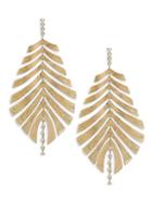 Hueb Bahia 18k Gold & Diamond Leaf Drop Earrings