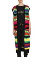 Balmain Multicolor Crochet Knit Cardigan