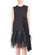 Simone Rocha Ruched Side-panel Sleeveless Cotton Top