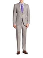 Saks Fifth Avenue Collection By Samuelsohn Pinstriped Two-button Wool Suit