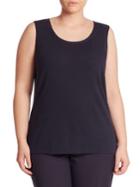 Lafayette 148 New York, Plus Size Scoopneck Shell