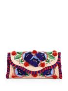 Tory Burch Floral-embroidered Clutch