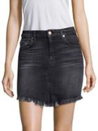 7 For All Mankind Mini Skirt With Scalloped Hem