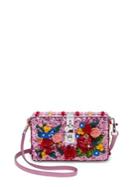 Dolce & Gabbana Floral-embellished Sequined Shoulder Bag