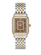 Michele Watches Deco Ii 18mm Two-tone Stainless Steel Bracelet