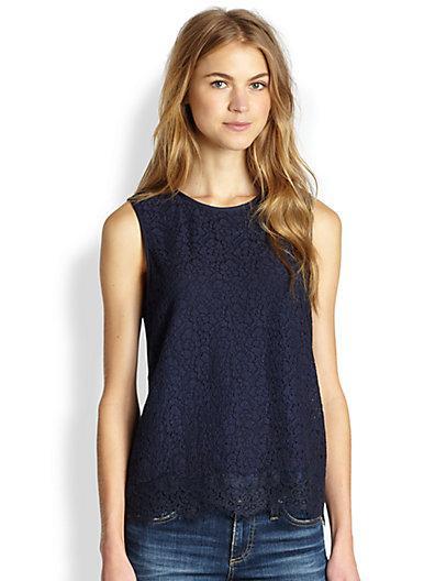 Joie Sorisa Silk Lace Top