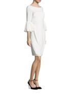 Laundry By Shelli Segal Bell Sleeve Crepe Dress