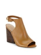 Tory Burch Grove Open-toe Leather Wedge Booties