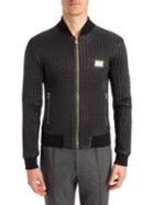Dolce & Gabbana Pleated Leather Slim-fit Jacket