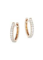 Anita Ko 18k Rose Gold Small Diamond Huggie Earrings