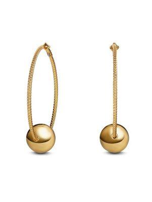 David Yurman Solari Large Hoop Earrings In 18k Gold/1.7