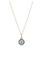 David Yurman Solari 18k Gold Pearl & Diamond Pendant Necklace
