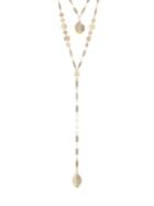 Ettika Gold Shell Chain Lariat Necklace