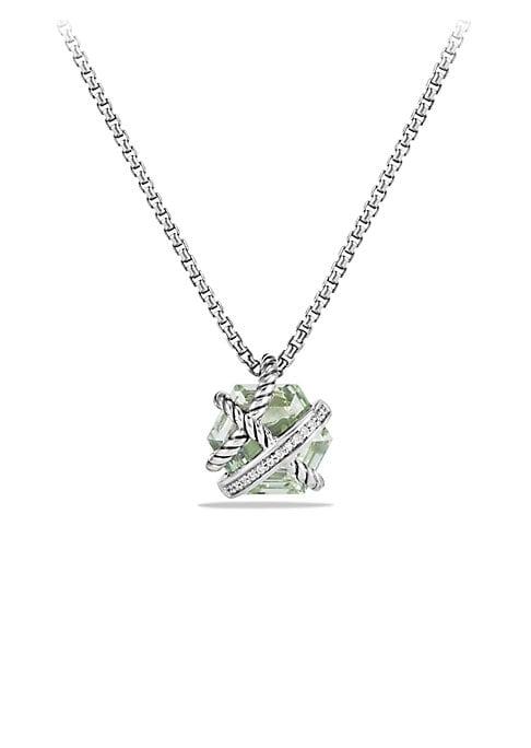 David Yurman Cable Wrap Necklace With Gemstone & Diamonds