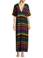 Mara Hoffman Daya Stripe Cotton Floor-length Cover-up Dress