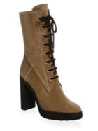 Tod's Lace-up Suede Booties