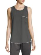 Eileen Fisher Silk Scoop Neck Tank